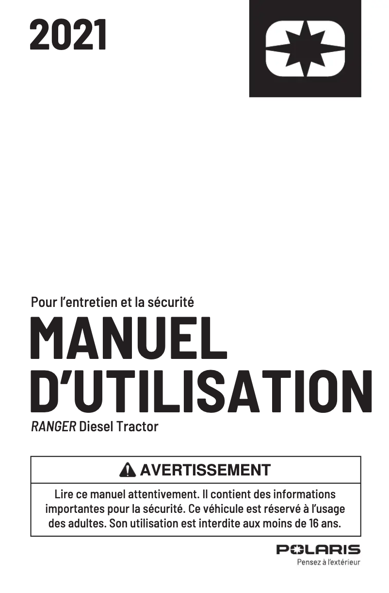 First page image of the manual for Ranger Diesel HD EPS (2021)