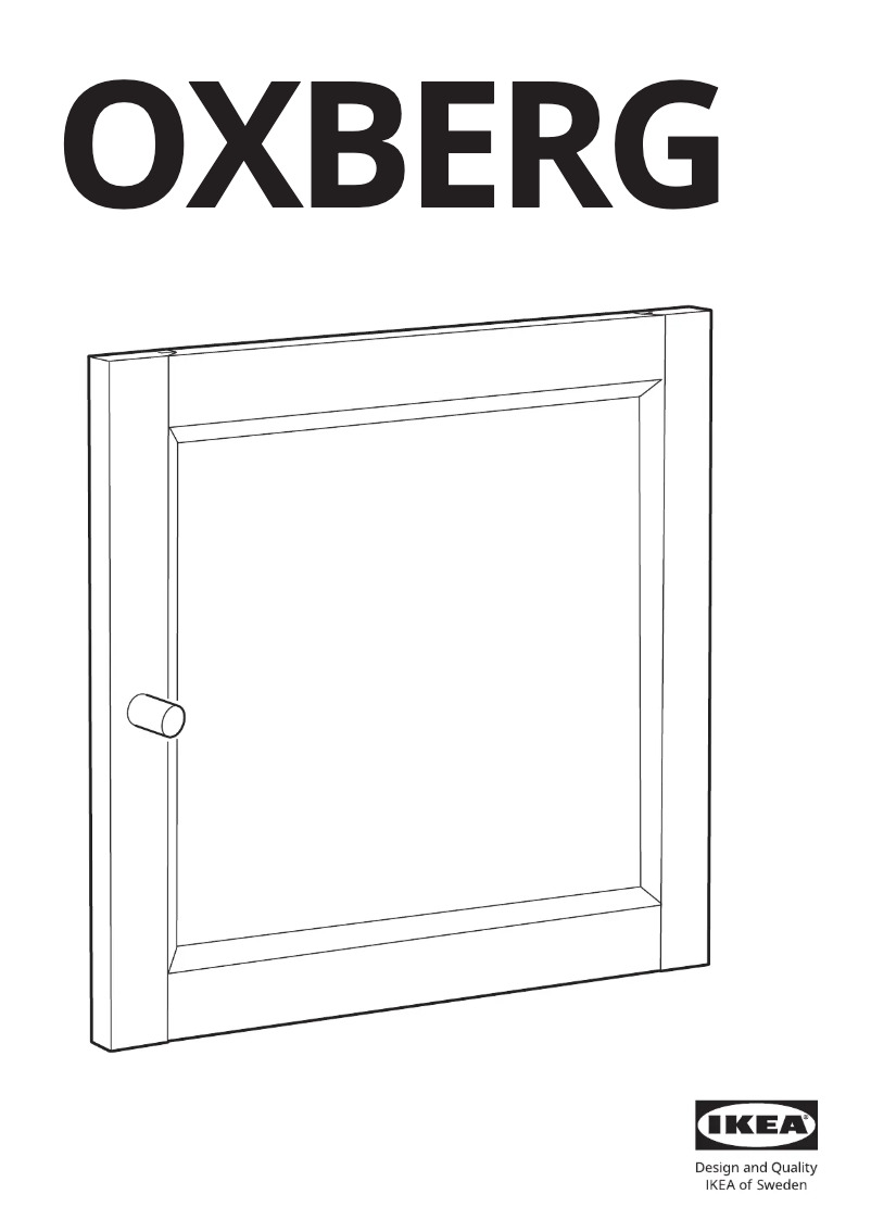 First page image of the manual for OXBERG 204.928.98