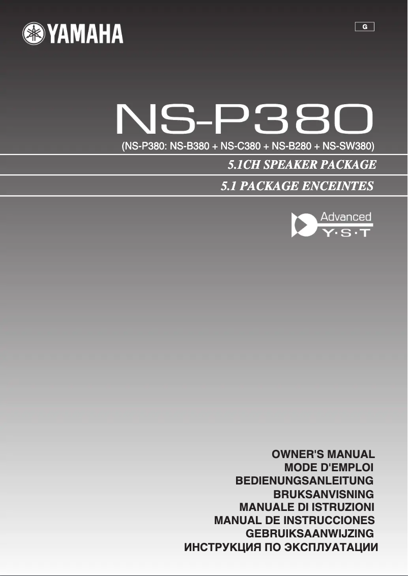 First page image of the manual for NS-P380