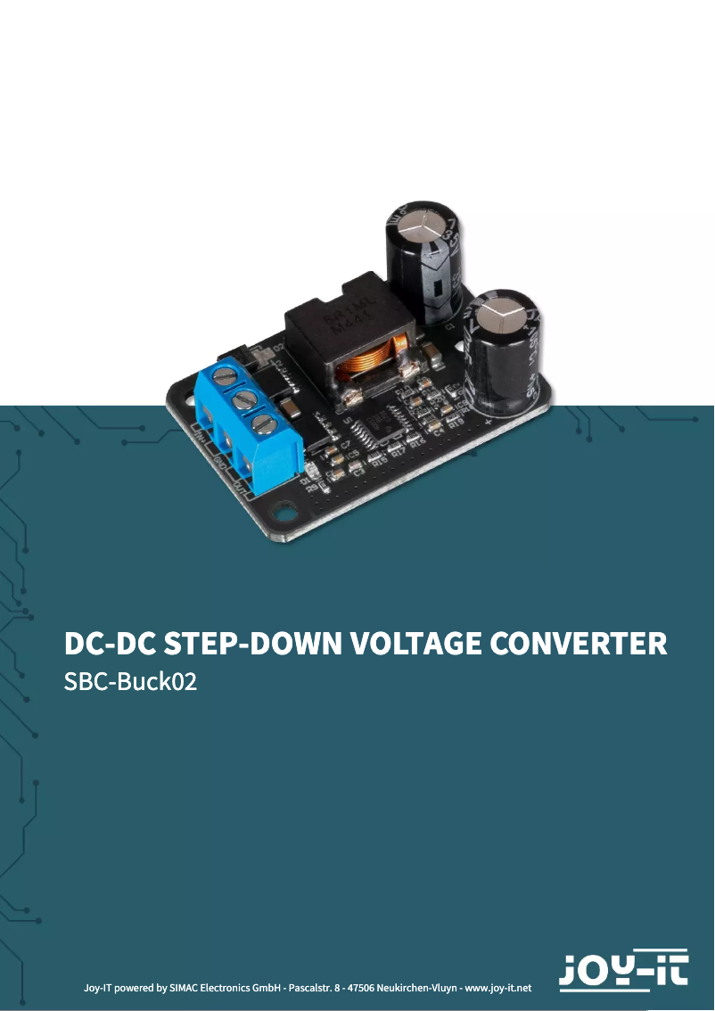 Image de la première page du manuel de l'appareil SBC-Buck02