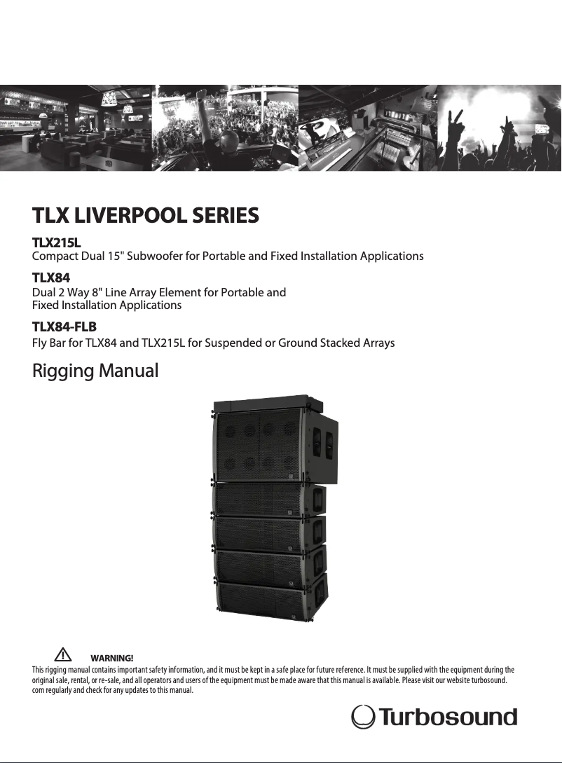Page 1 of the manual User Manual Turbosound Liverpool TLX84