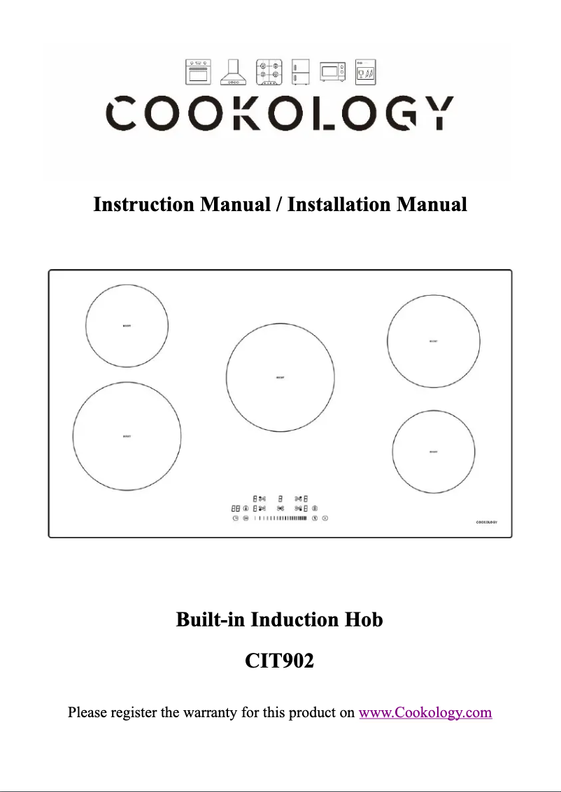 Page 1 of the manual User Manual Cookology CIT902