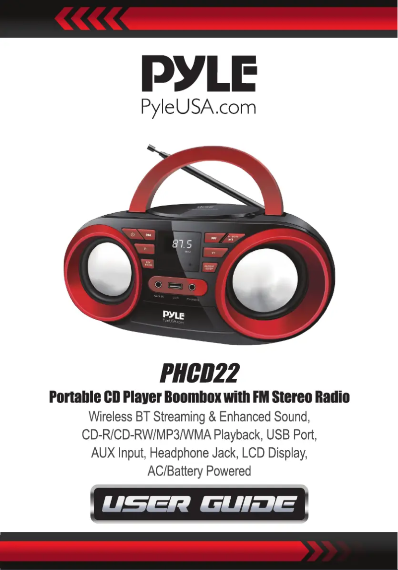 First page image of the manual for PHCD22