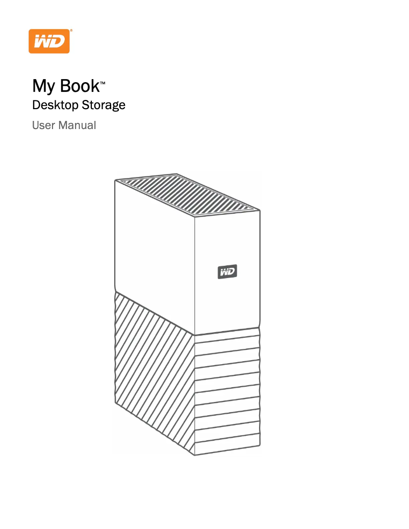 Page 1 of the manual User Manual Western Digital My Book Desktop