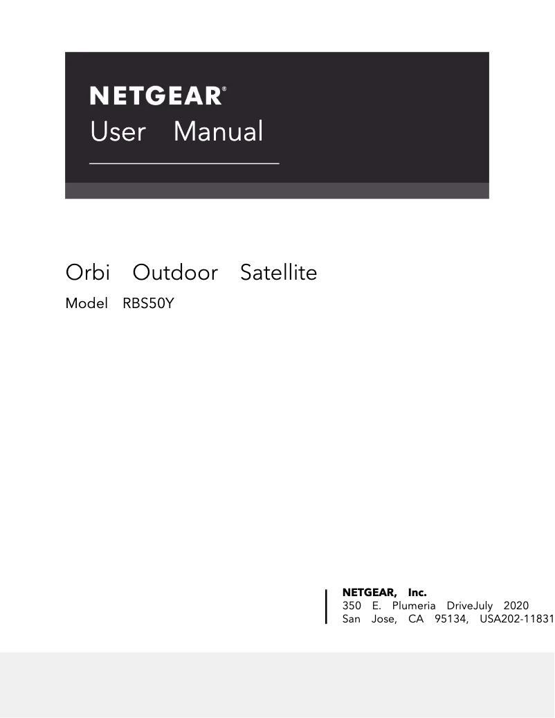 Page 1 de la notice Manuel utilisateur Netgear Orbi RBS50Y