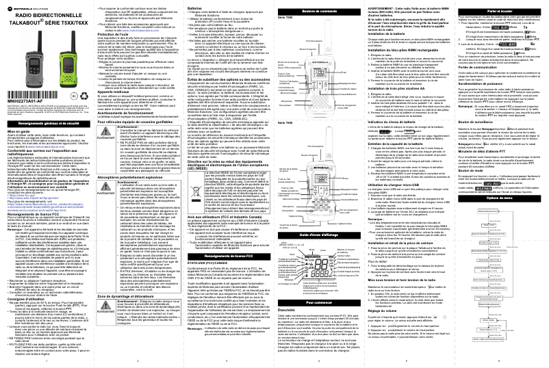 First page image of the manual for Talkabout T600