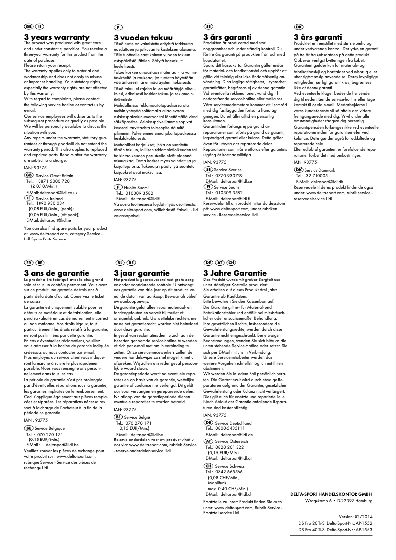 Page 1 of the manual User Manual Crivit IAN 93775