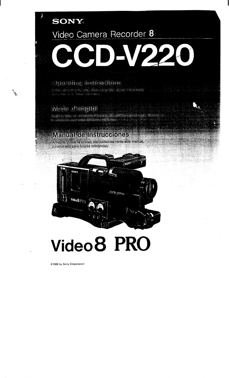 First page image of the manual for CCD-V220