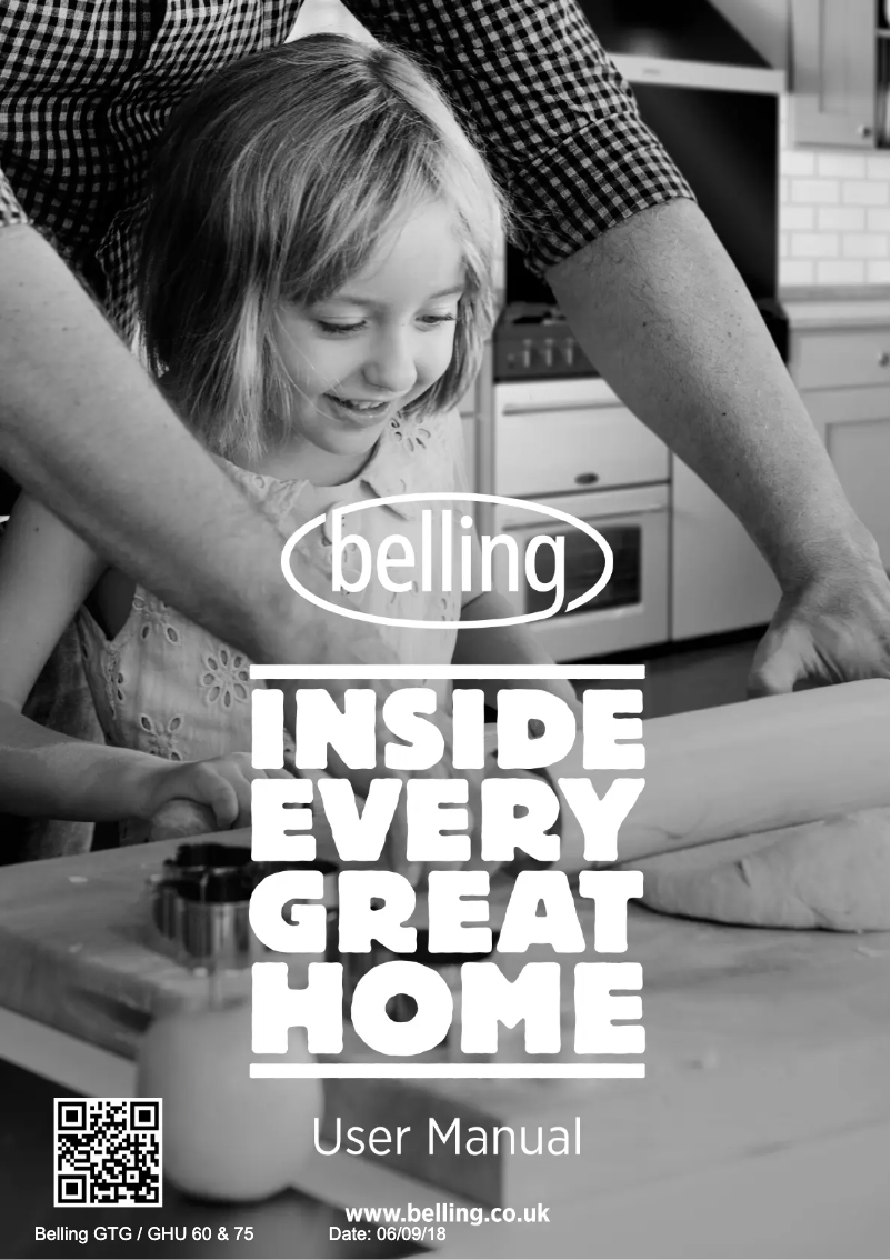 Page 1 of the manual User Manual Belling GHU75GC
