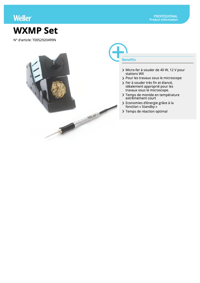 First page image of the manual for WXMP Set