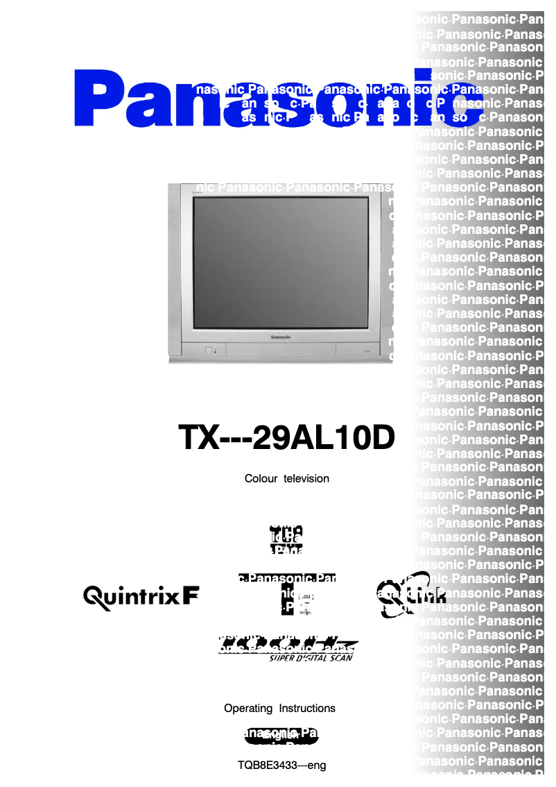 First page image of the manual for TX-29AL10D