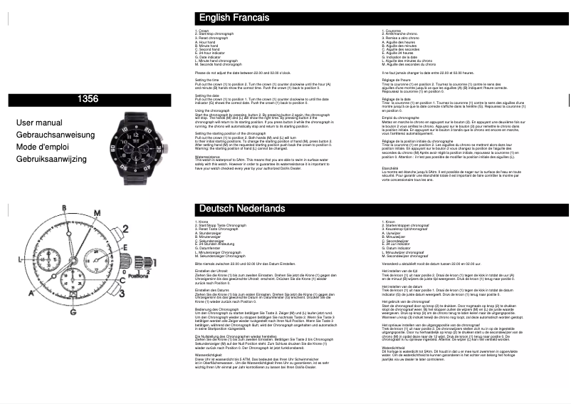 First page image of the manual for 1356