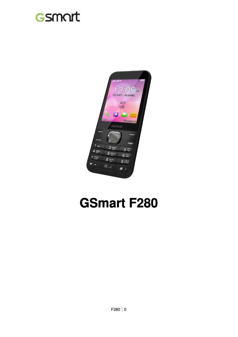 First page image of the manual for F280