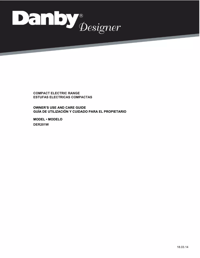 First page image of the manual for DER201W