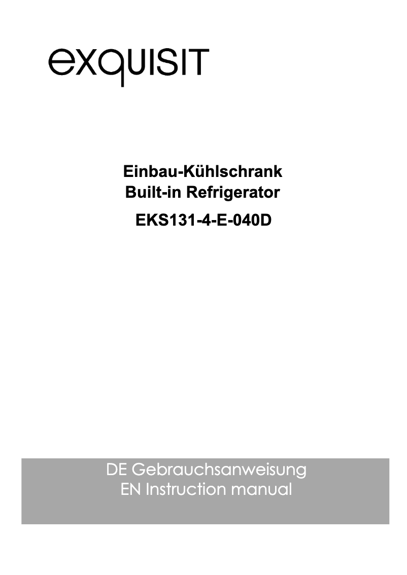 First page image of the manual for EKS131-4-E-040D