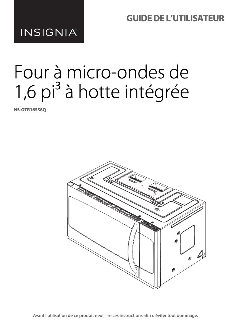 First page image of the manual for NS-OTR16SS8Q