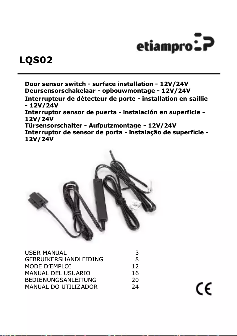 First page image of the manual for LQS02