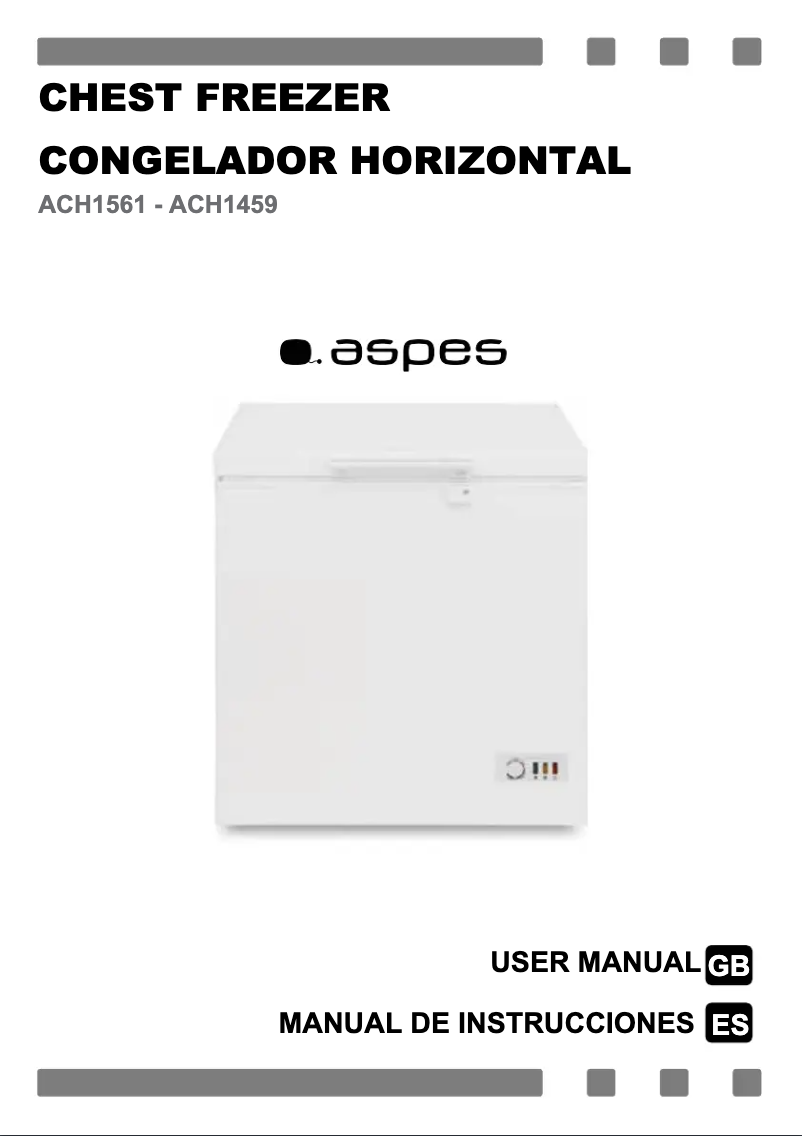 Page 1 of the manual User Manual Aspes ACH1561