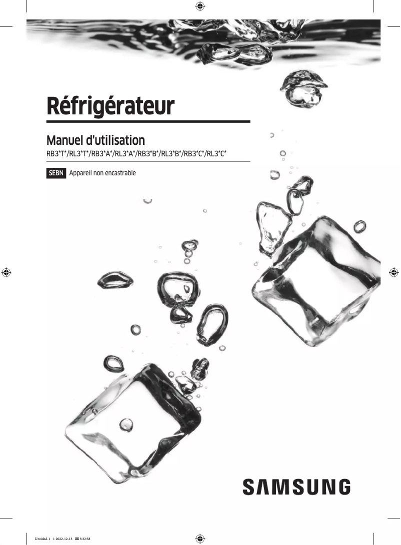 First page image of the manual for RB34C605CWW