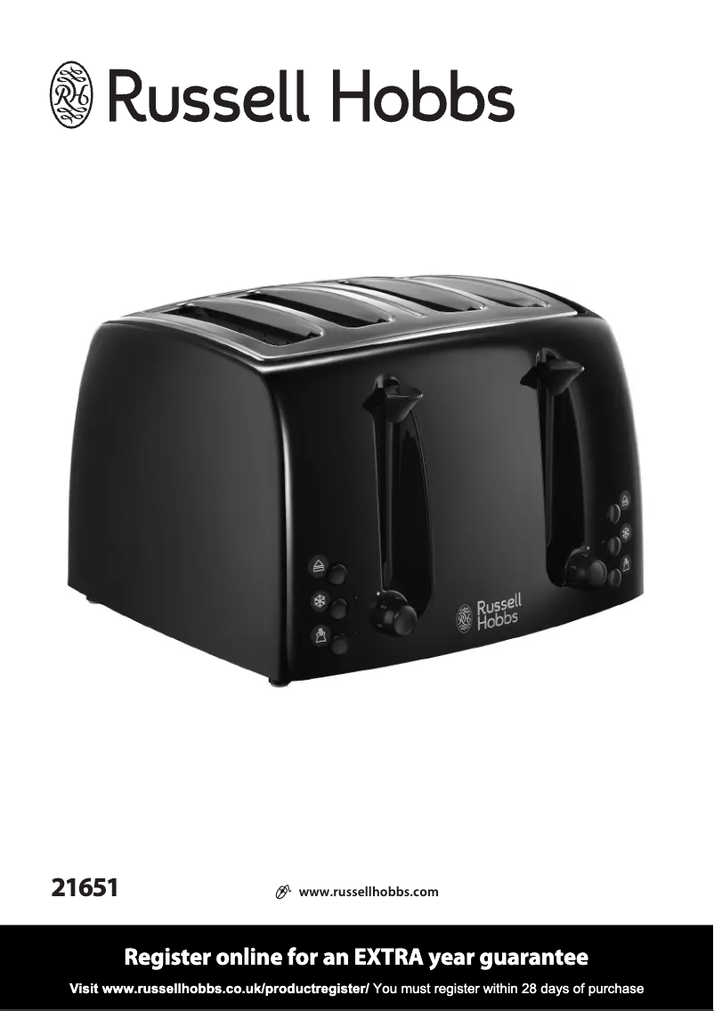 Page 1 of the manual User Manual Russell Hobbs 21654