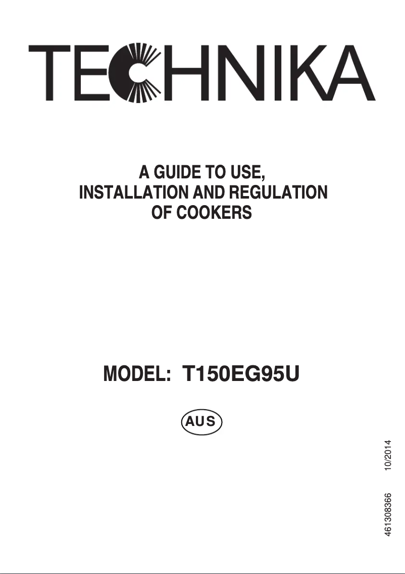 Image de la première page du manuel de l'appareil T150EG95U