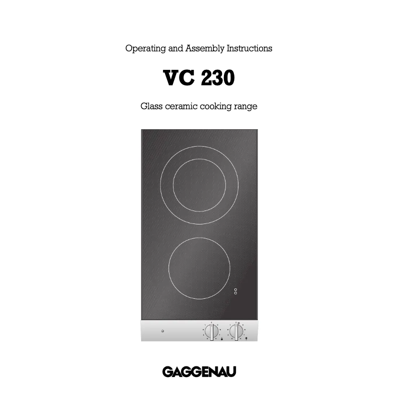First page image of the manual for VC 230-113