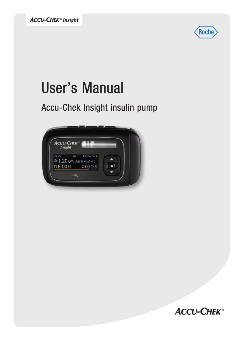 Page 1 of the manual User Manual Accu-Chek Insight Insulin Pump
