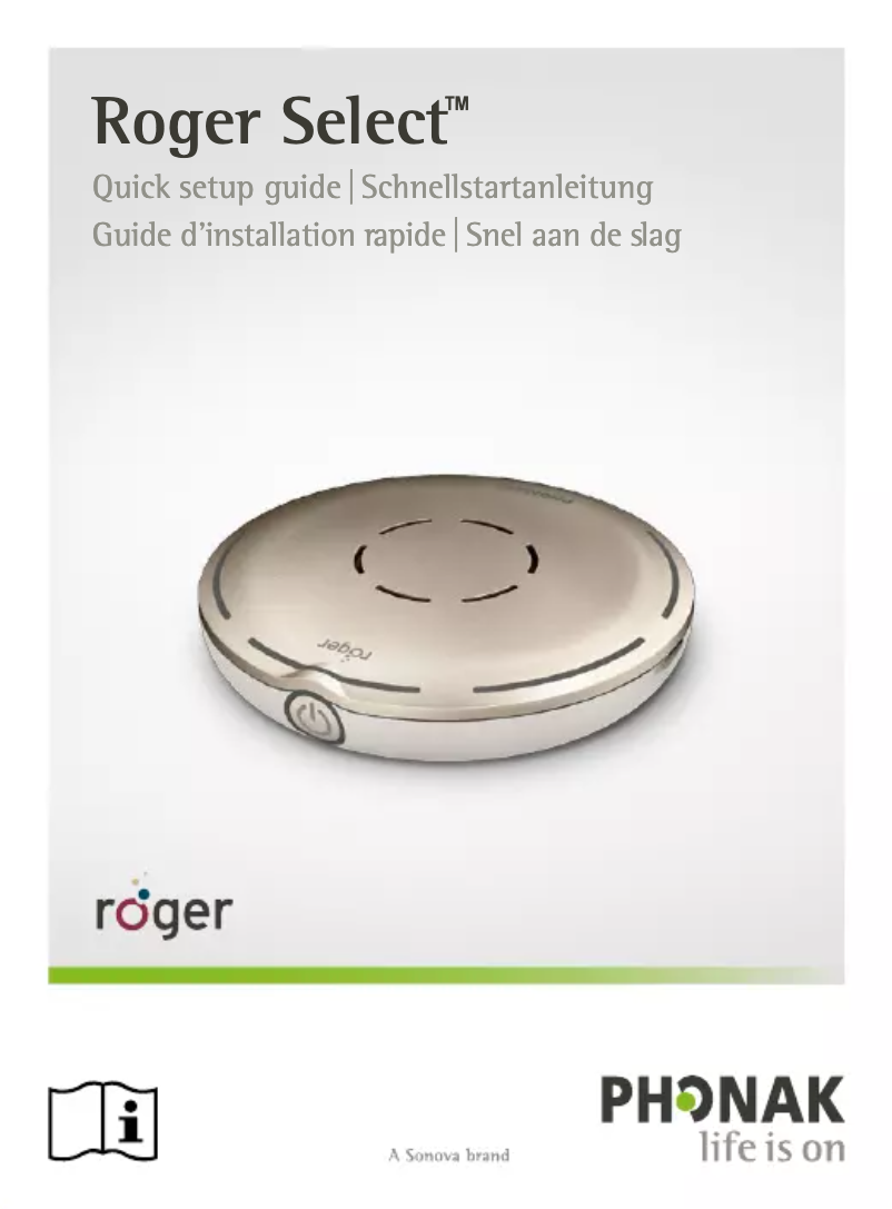 First page image of the manual for Roger Select