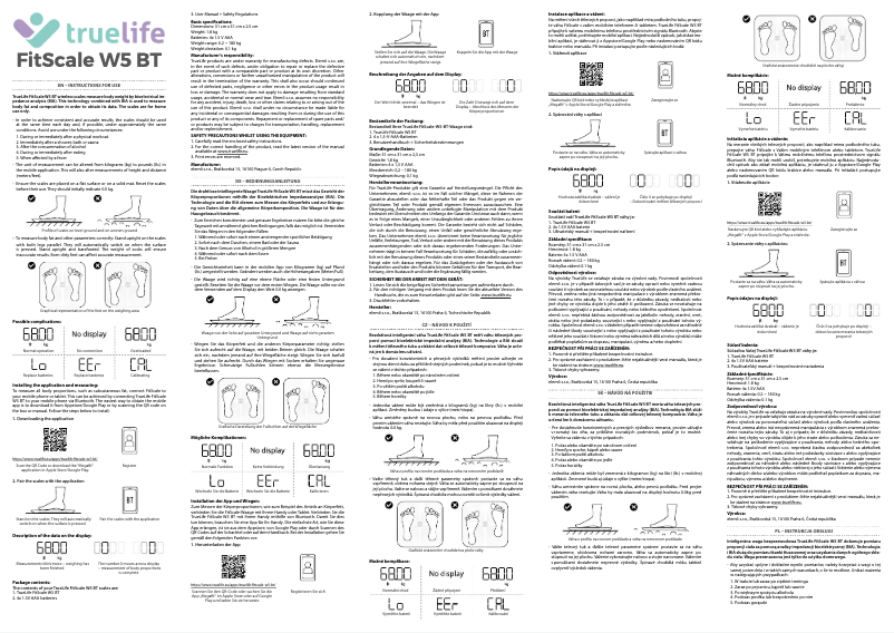 Page 1 of the manual User Manual TrueLife FitScale W5 BT