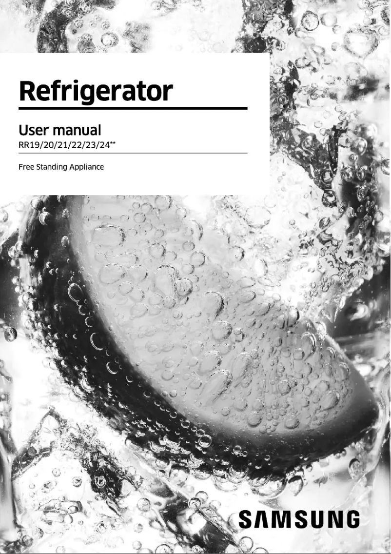 First page image of the manual for RR20A282YCB