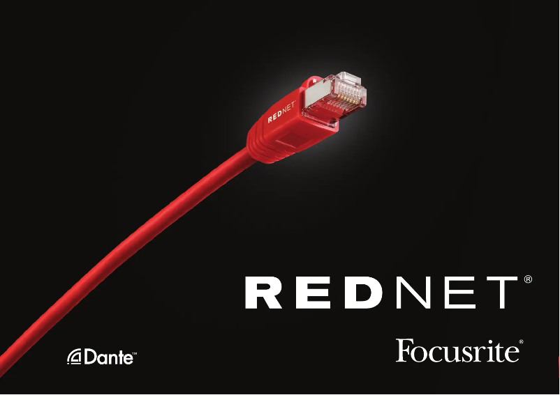 First page image of the manual for RedNet HD32R
