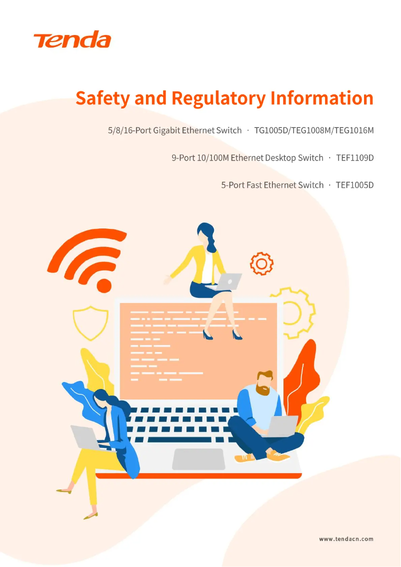 First page image of the manual for TEG1005D