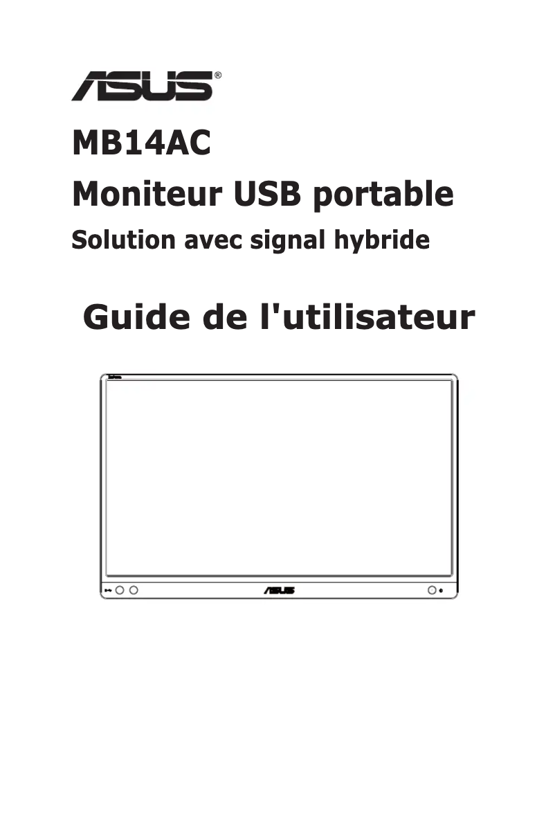 Page 1 of the manual User Manual Asus MB14AC