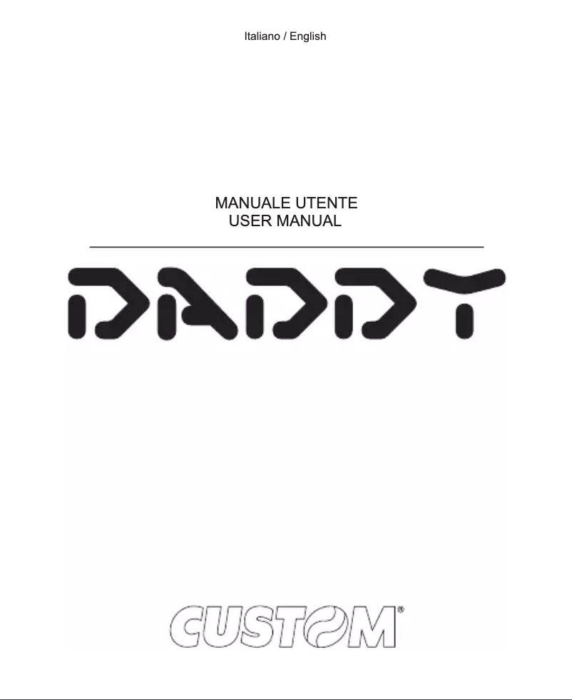 First page image of the manual for Daddy