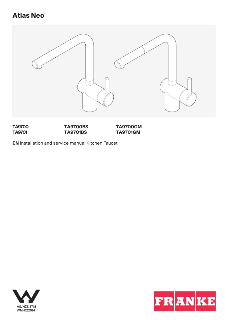 Image de la première page du manuel de l'appareil Atlas Neo TA9101