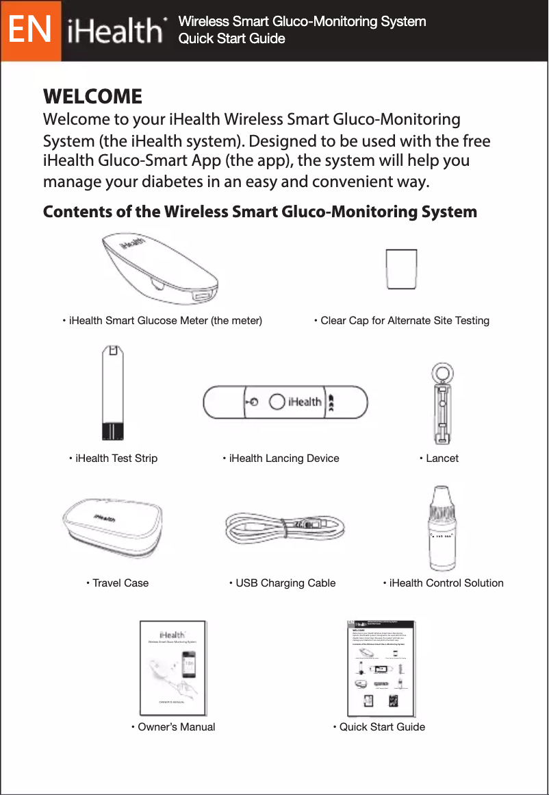 Page 1 of the manual User Manual iHealth BG5