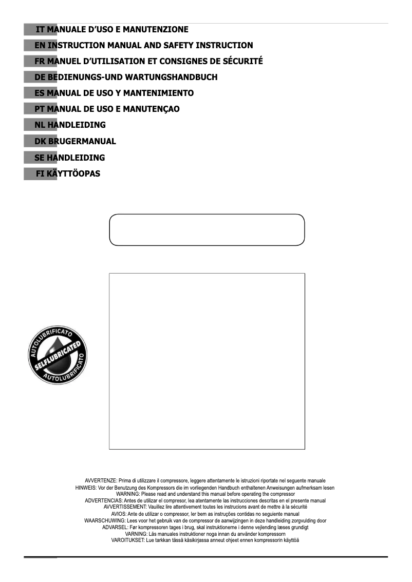 Page 1 of the manual User Manual Abac Monte Carlo OS20P