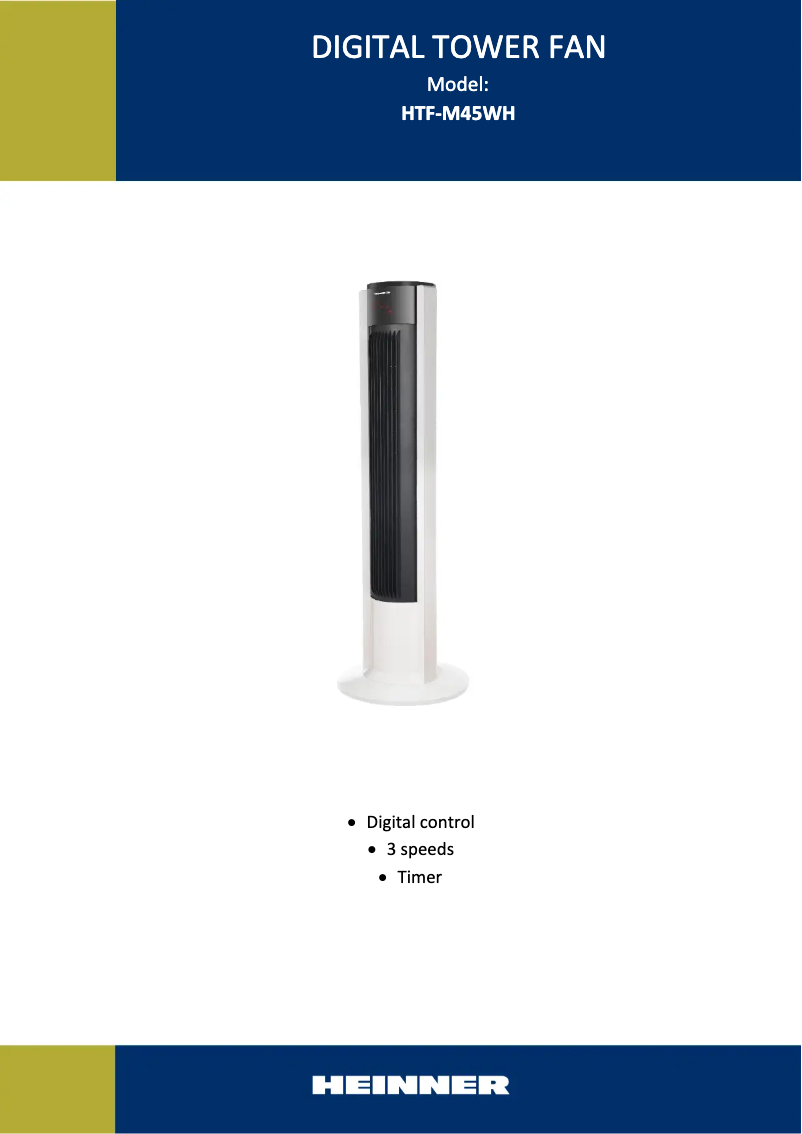 First page image of the manual for HTF-M45WH