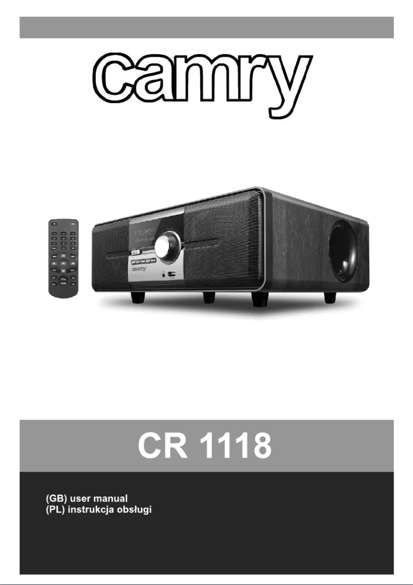 Page 1 of the manual User Manual Camry CR 1118