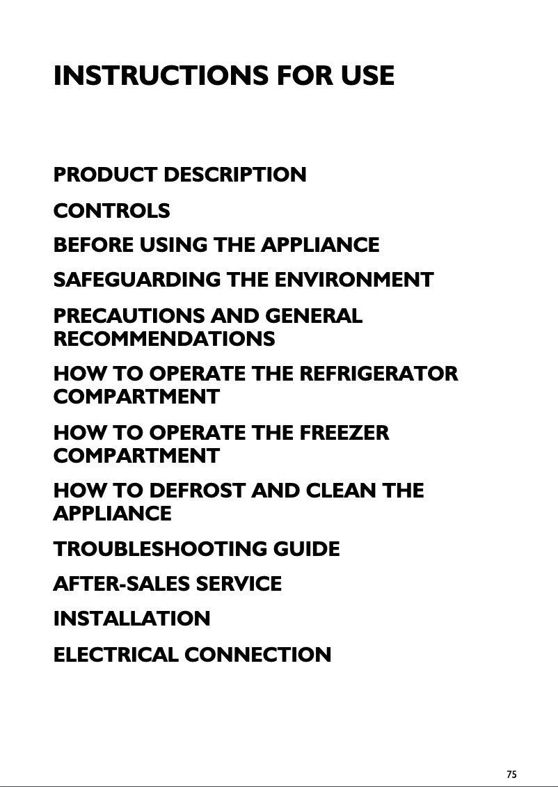 Page 1 of the manual User Manual Whirlpool ARG 962