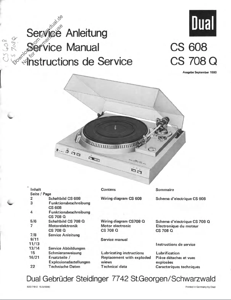 First page image of the manual for CS 608
