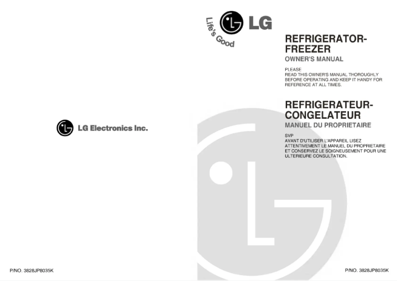 Page 1 of the manual User Manual LG GN-S392ZC
