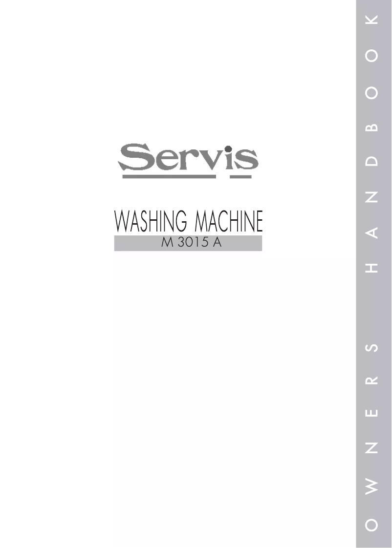 Page 1 of the manual User Manual Servis M3015A