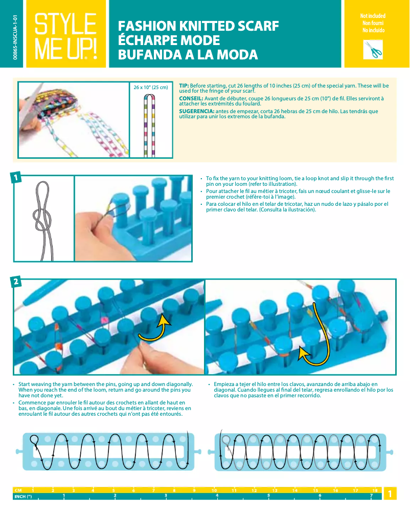 Page 1 of the manual User Manual Style Me Up Fashion Knitted Scarf Kit