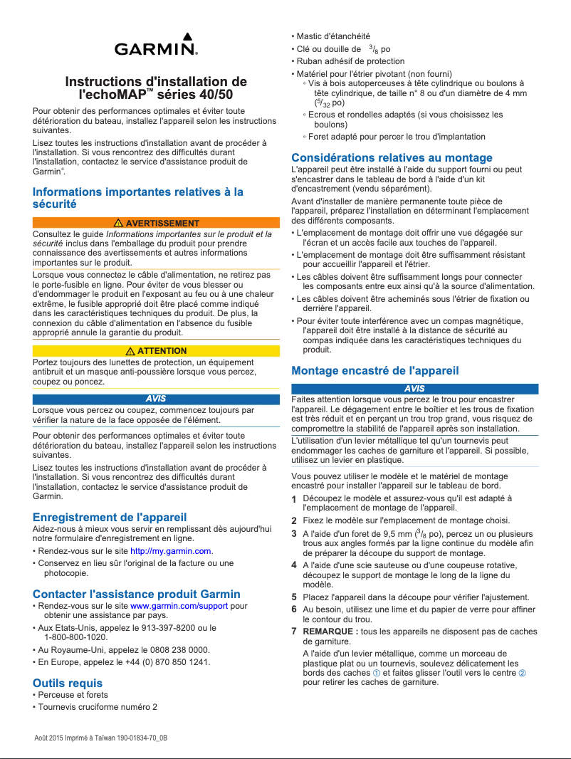 First page image of the manual for EchoMAP 52dv