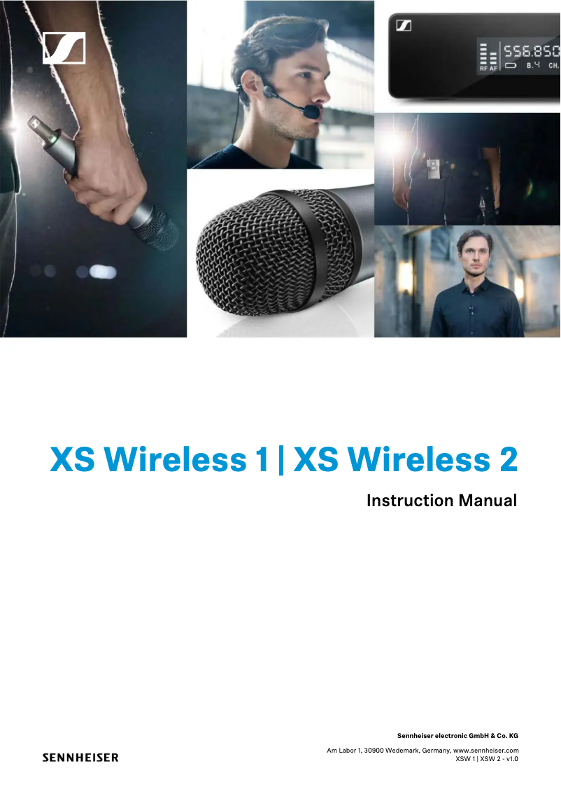 First page image of the manual for XSW 1-825-A