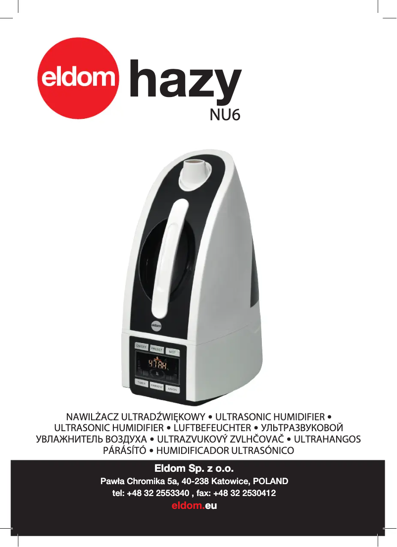 First page image of the manual for Hazy NU6