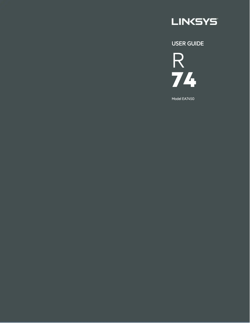 Page 1 of the manual User Manual Linksys EA7450