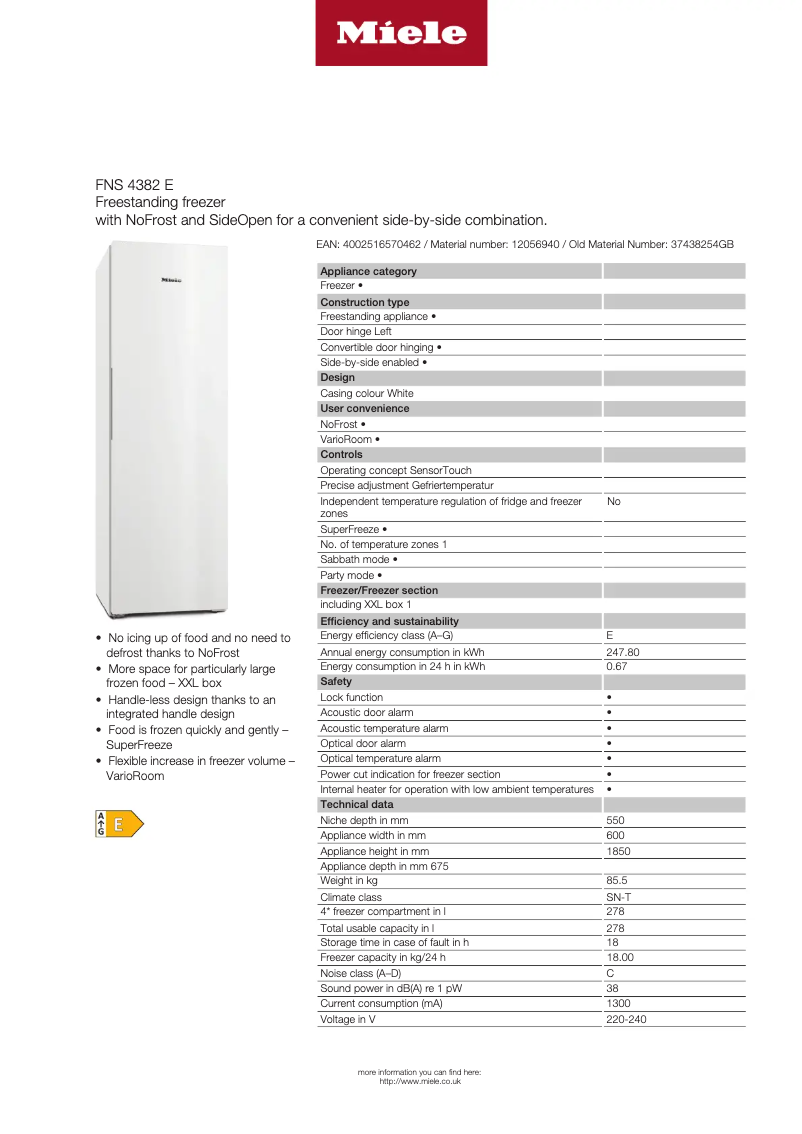 First page image of the manual for FNS 4382 E
