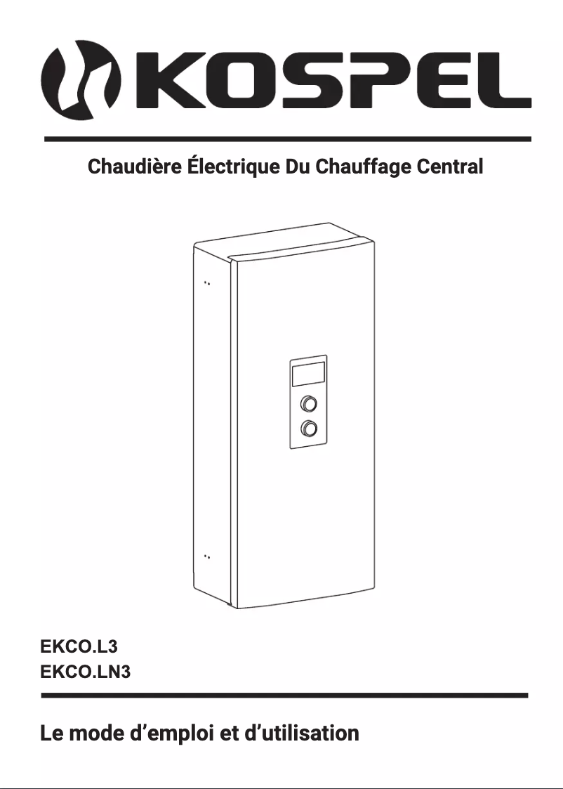 Page 1 of the manual User Manual Kospel EKCO.LN3-04
